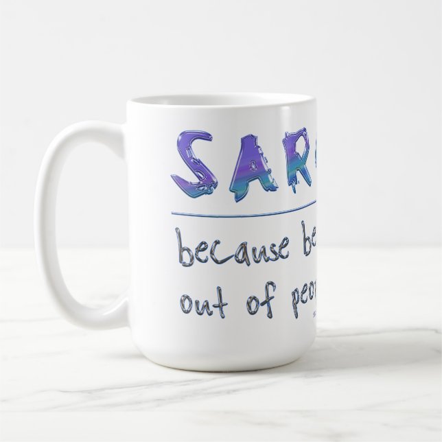 SlipperyJoe's Sarcasm lustiga slogan som säger lek Kaffemugg (Vänster)