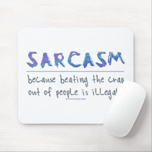 SlipperyJoe's Sarcasm lustiga slogan som säger lek Musmatta