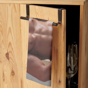 SlipperyJoe's shirtless muskulösa manliga torso se Kökshandduk