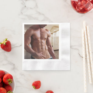 SlipperyJoe's shirtless muskulösa manliga torso se Pappersservett