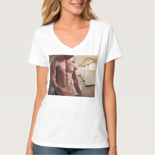 SlipperyJoe's shirtless muskulösa manliga torso se T Shirt