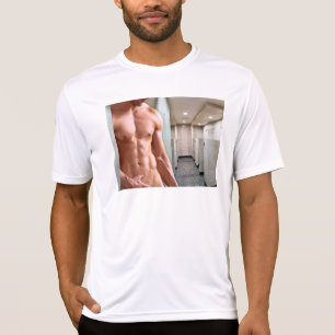 SlipperyJoes shirtlösa muskulösa manliga överkropp T Shirt
