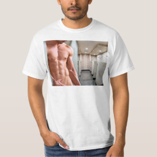 SlipperyJoes shirtlösa muskulösa manliga överkropp T Shirt