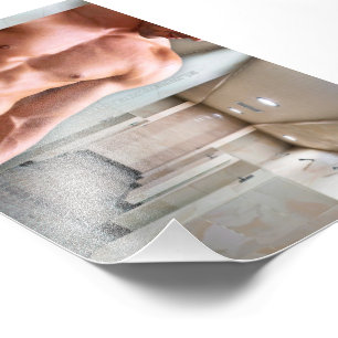 SlipperyJoes shirtlösa muskulösa manliga torso sex Fototryck