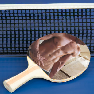 SlipperyJoes shirtlösa muskulösa manliga torso sex Pingisracket