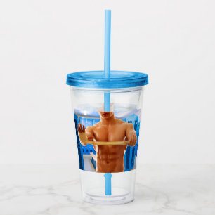 SlipperyJoes shirtlösa muskulösa mans axel bröst s Take Away Mugg