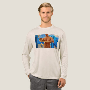 SlipperyJoes shirtlösa muskulösa mans bröst sko T Shirt