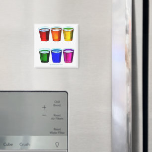 SlipperyJoe's shotglas sex koppar arrangerade hori Magnet