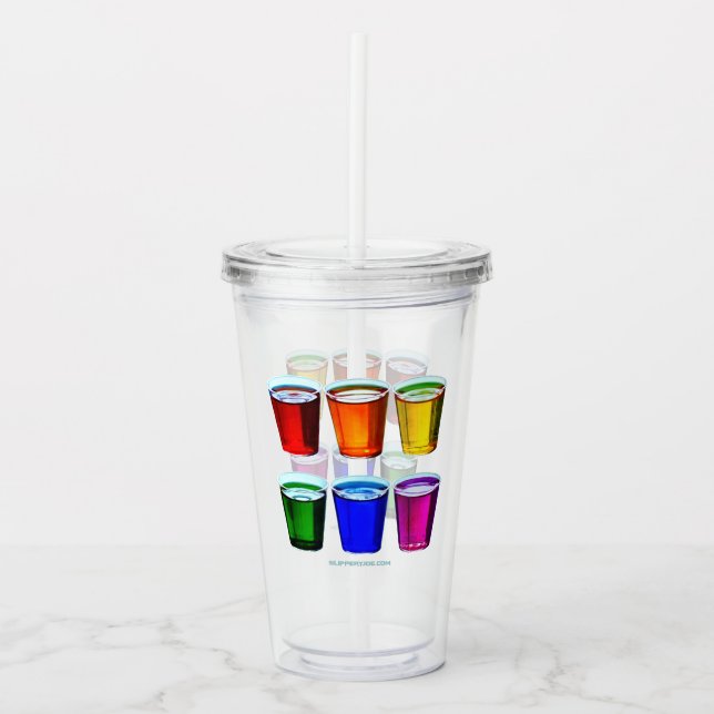 SlipperyJoe's shotglas sex koppar arrangerade hori Take Away Mugg (Framsida)