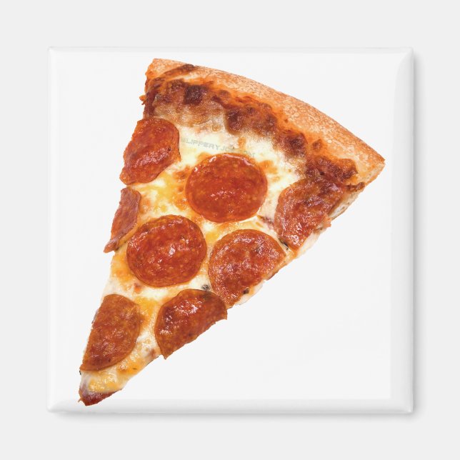 SlipperyJoe's Skivad Pizza pepparoni ost läcker Magnet (Framsidan)
