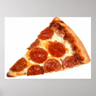 SlipperyJoe's Skivad Pizza pepparoni ost läcker Poster