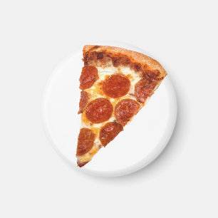 SlipperyJoe's skivad pizza pepperoni ost delici Magnet