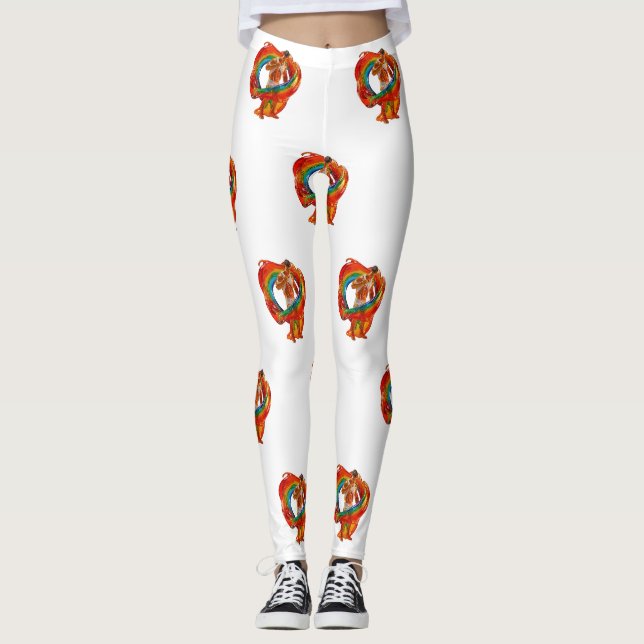 SlipperyJoes slående moderna Pride-tema maskulina  Leggings (Framsida)