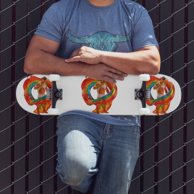 SlipperyJoes slående moderna Pride-tema maskulina  Mini Skateboard Bräda 18,5 Cm (Utomhus 3)
