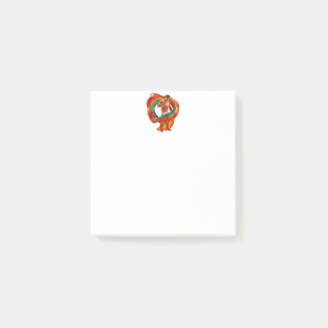 SlipperyJoes slående moderna Pride-tema maskulinit Post-it Block (Framsida)