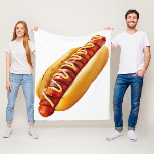 SlipperyJoe's sommar BBQ-vibe varmkorv inklämd mju Fleecefilt