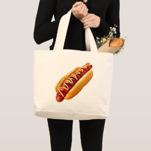 SlipperyJoe's sommar BBQ-vibe varmkorv inklämd mju Jumbo Tygkasse