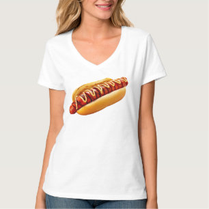 SlipperyJoe's sommar BBQ-vibe varmkorv inklämd mju T Shirt