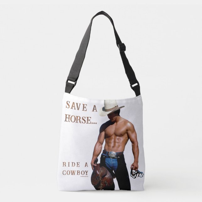SlipperyJoe's spara häst ride cowboyhatt mus Axelväska (Framsida)