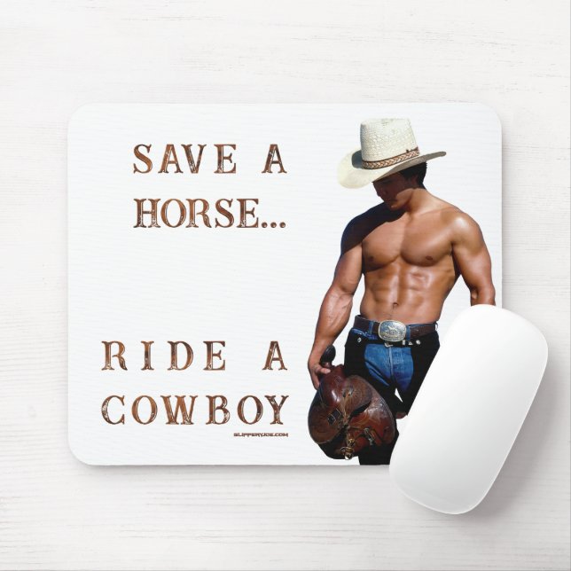 SlipperyJoe's spara häst ride cowboyhatt mus Musmatta (Med mus)
