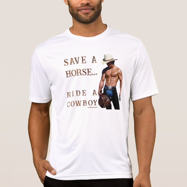 SlipperyJoe's spara häst ride cowboyhatt mus T Shirt (Framsida)