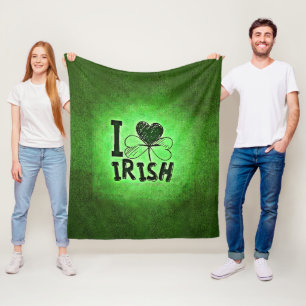 SlipperyJoes St Patrick's Day firande irländska pr Fleecefilt
