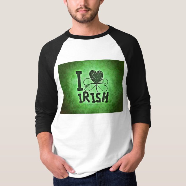 SlipperyJoe's St. Patrick's Day Irish three-leaf c T Shirt (Framsida)