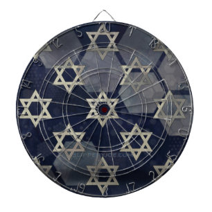SlipperyJoe's stark Hanukkah-känsla Davids stjärna Darttavla