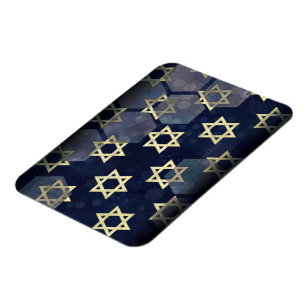 SlipperyJoe's stark Hanukkah-känsla Davids stjärna Magnet