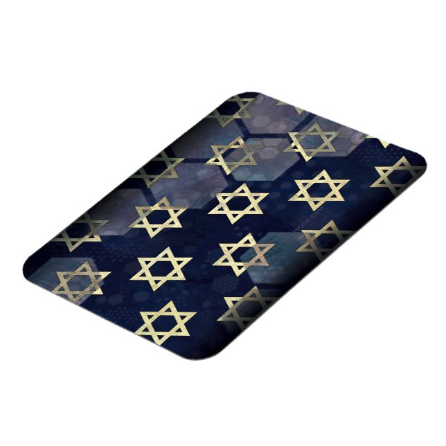 SlipperyJoe's stark Hanukkah-känsla Davids stjärna Magnet (Vänstra Sidan)