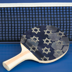 SlipperyJoe's stark Hanukkah-känsla Davids stjärna Pingisracket