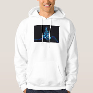 SlipperyJoes stiliserade lysande julgran brig Hoodie