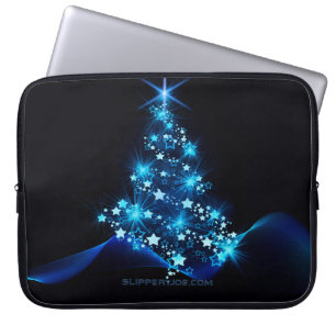 SlipperyJoes stiliserade lysande julgran brig Laptop Fodral