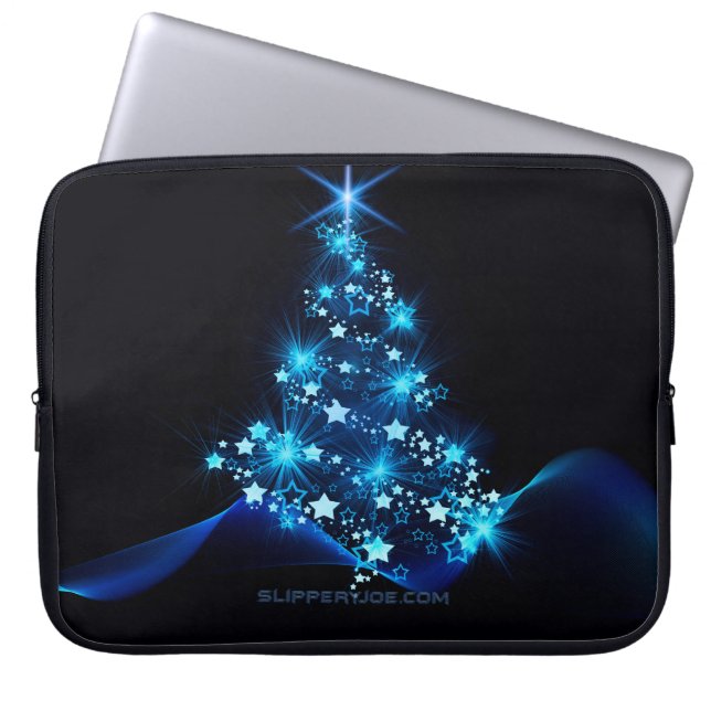 SlipperyJoes stiliserade lysande julgran brig Laptop Fodral (Framsidan)