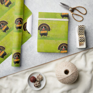 SlipperyJoes stolta kalkon äter skinka röd flap ha Presentpapper