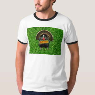 SlipperyJoes stolta kalkon äter skinka röd flap ha T Shirt