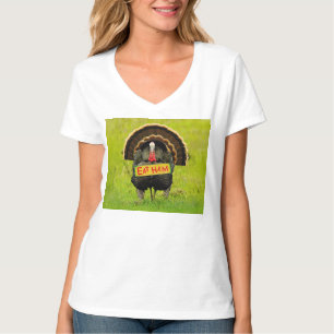 SlipperyJoes stolta kalkon äter skinka röd vört hä T Shirt