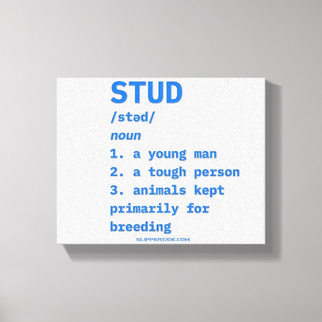SlipperyJoe's stud definition djur ordlista b Canvastryck (Framsida)
