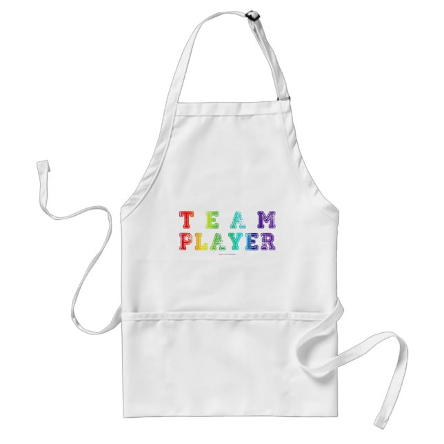 SlipperyJoe's Team Player ord pride färg rainb Förkläde (Framsidan)