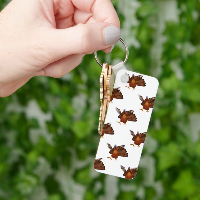 SlipperyJoe's Thanksgiving gobble responsibly live Nyckelring (Hand)