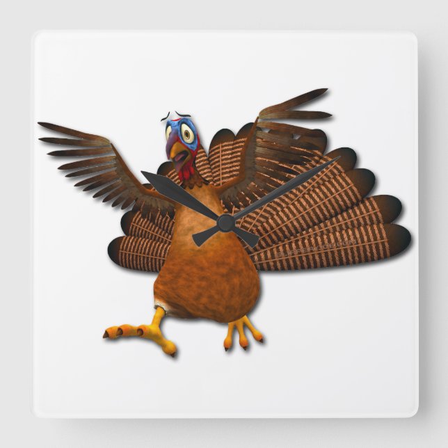 SlipperyJoe's Thanksgiving-gobbling ansvarsfullt l Fyrkantig Klocka (Framsida)