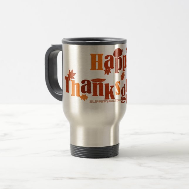 SlipperyJoe's Thanksgiving löv brunt orange paj Resemugg (Framsida vänster)