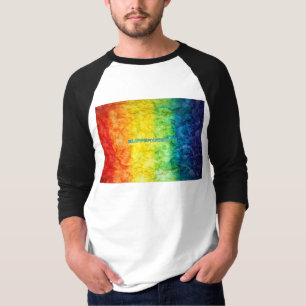 SlipperyJoes tie-dyade flagga regnbåge pressad in  T Shirt