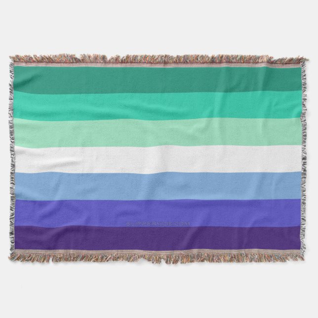SlipperyJoe's Trans-Inclusive Gay Manar Pride Flag Filt (Framsidan)