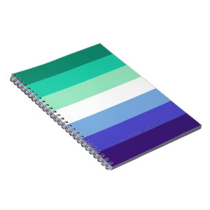 SlipperyJoes trans-inkluderande gaymansflagga pale Anteckningsbok
