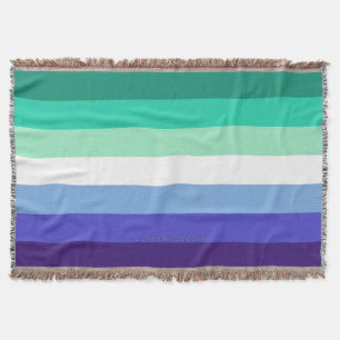 SlipperyJoes trans-inkluderande gaymansflagga pale Filt