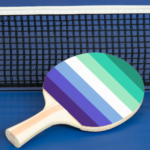 SlipperyJoes trans-inkluderande gaymansflagga pale Pingisracket