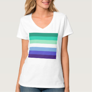 SlipperyJoes trans-inkluderande gaymansflagga pale T Shirt