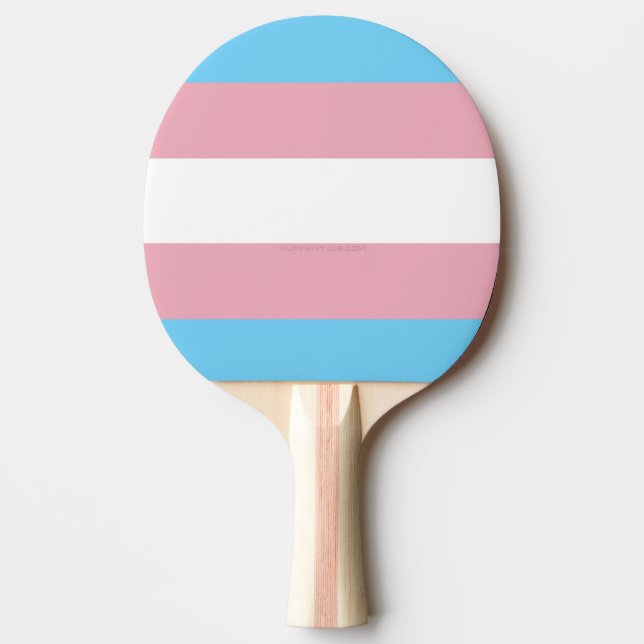 SlipperyJoe's transpersonliga stolthetsflaggas syn Pingisracket (Framsidan)