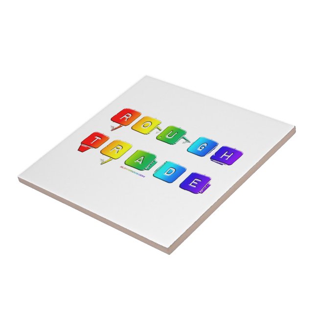 SlipperyJoes tuffa handel queer pop-typografi slän Kakelplatta (Sidan)